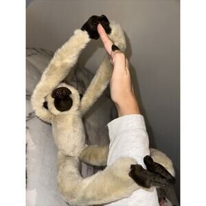 1999 Wild Republic Monkey Hugger Hands Feet 18" Lar Gibbon Chimpanzee Orangutan